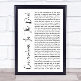 John Legend Conversations In The Dark White Script Song Lyric Wall Art Print