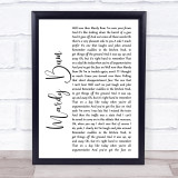 Arctic Monkeys Mardy Bum White Script Song Lyric Quote Print