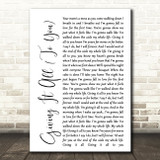Haley & Michaels Giving It All (To You) White Script Song Lyric Quote Print