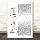 James Blunt Bonfire Heart White Script Song Lyric Quote Print