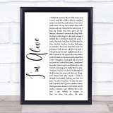 Kasey Chambers I'm Alive White Script Song Lyric Quote Print