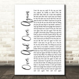 Nathan Sykes Over And Over Again White Script Song Lyric Quote Print
