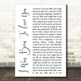 Queen I Was Born To Love You White Script Song Lyric Quote Print