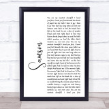 Regina Spektor Samson White Script Song Lyric Quote Print