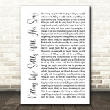 Roberta Flack Killing Me Softly With His Song White Script Song Lyric Print