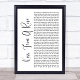 Seal Kiss From A Rose White Script Song Lyric Quote Print