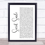 Semisonic Secret Smile White Script Song Lyric Quote Print