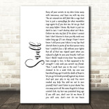 Slipknot Snuff White Script Song Lyric Quote Print