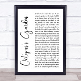 The Beatles Octopus's Garden White Script Song Lyric Quote Print