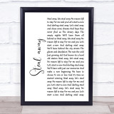 The Fureys Steal away White Script Song Lyric Quote Print