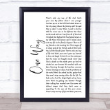 The Levellers One Way White Script Song Lyric Quote Print