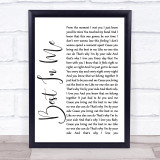 Blue Best In Me White Script Song Lyric Quote Print