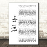 Chris Brown With You White Script Song Lyric Quote Print