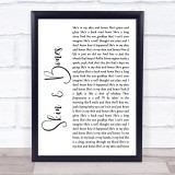 Eli Young Band Skin & Bones White Script Song Lyric Quote Print