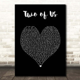 Louis Tomlinson Two Of Us Black Heart Song Lyric Print