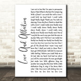 Joan Armatrading Love And Affection White Script Song Lyric Quote Print