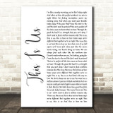 Keyshia Cole This Is Us White Script Song Lyric Quote Print