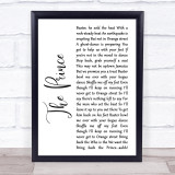 Madness The Prince White Script Song Lyric Quote Print