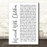 Oasis Married With Children White Script Song Lyric Quote Print