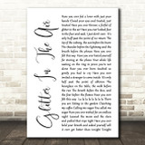 Pink Glitter In The Air White Script Song Lyric Quote Print