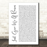 Pink Just Give Me A Reason White Script Song Lyric Quote Print