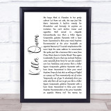 Queen Killer Queen White Script Song Lyric Quote Print