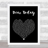 Luke Combs Dear Today Black Heart Song Lyric Print