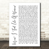 Shania Twain Man I Feel Like A Woman White Script Song Lyric Quote Print