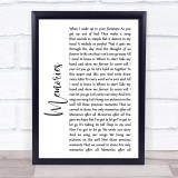 Shawn Mendes Memories White Script Song Lyric Quote Print