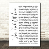 Sister Hazel This Kind Of Love White Script Song Lyric Quote Print
