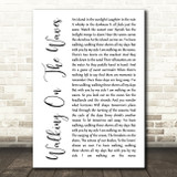 Skipinnish Walking On The Waves White Script Song Lyric Quote Print