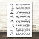 Stereophonics Local Boy In The Photograph White Script Song Lyric Quote Print