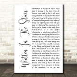Tinie Tempah Written In The Stars White Script Song Lyric Quote Print
