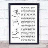 Todd Rundgren I Saw The Light White Script Song Lyric Quote Print