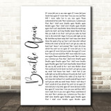 Toni Braxton Breathe Again White Script Song Lyric Quote Print