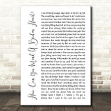Al Green How Can You Mend A Broken Heart White Script Song Lyric Print
