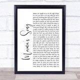 Carrie Underwood Mama's Song White Script Song Lyric Print