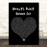 Arlissa Hearts Ain't Gonna Lie Black Heart Song Lyric Print