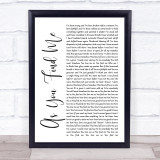 Hillsong United As You Find Me White Script Song Lyric Print