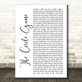 Joni Mitchell The Circle Game White Script Song Lyric Print