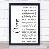 Kelly Osbourne feat. Ozzy Osbourne Changes White Script Song Lyric Print