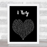 Macy Gray I Try Black Heart Song Lyric Print