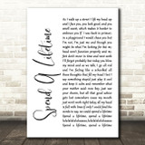 The Rifles Spend A Lifetime White Script Song Lyric Print