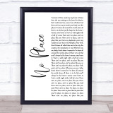 Backstreet Boys No Place White Script Song Lyric Print
