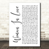 Barbra Streisand Woman In Love White Script Song Lyric Print