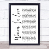 Barbra Streisand Woman In Love White Script Song Lyric Print