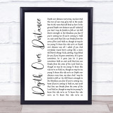 Ben Howard Depth Over Distance White Script Song Lyric Print
