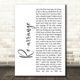 Biffy Clyro Re-arrange White Script Song Lyric Print
