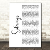 Citizen Cope Sideways White Script Song Lyric Print