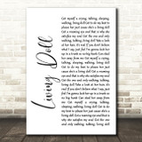 Cliff Richard and The Drifters Living Doll White Script Song Lyric Print